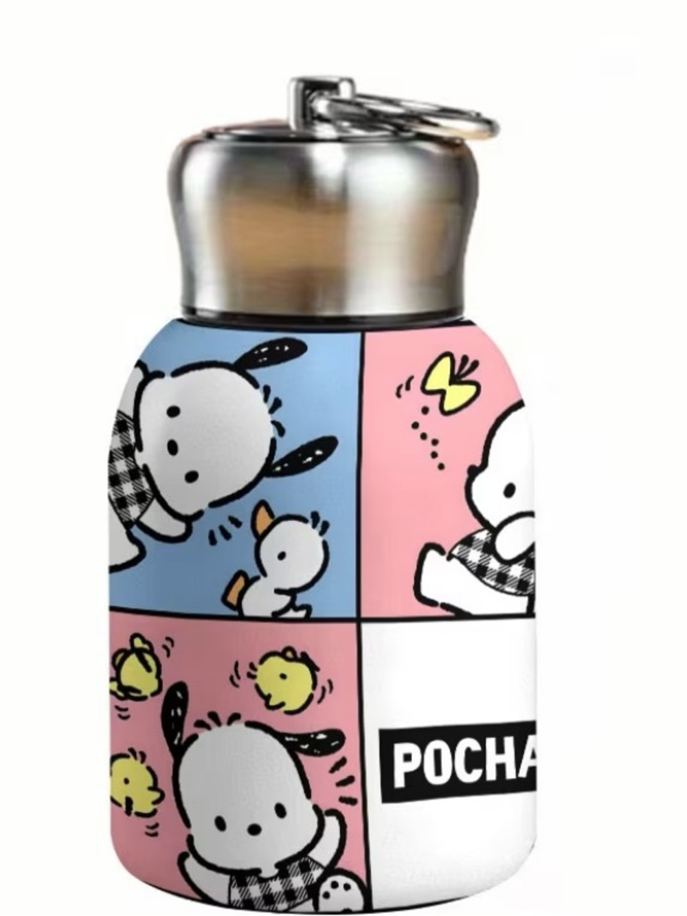 Sanrio Pochacco Cartoon Mini Water Bottle - Blue & Pink